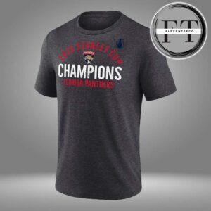 Florida Panthers Fanatics 2025 Stanley Cup Champions Rush Tri-Blend NHL Unisex T-Shirt