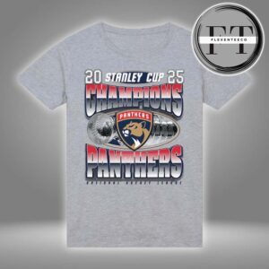 Florida Panthers Mitchell & Ness 2025 Stanley Cup Champions Victory Arch NHL Unisex T-Shirt