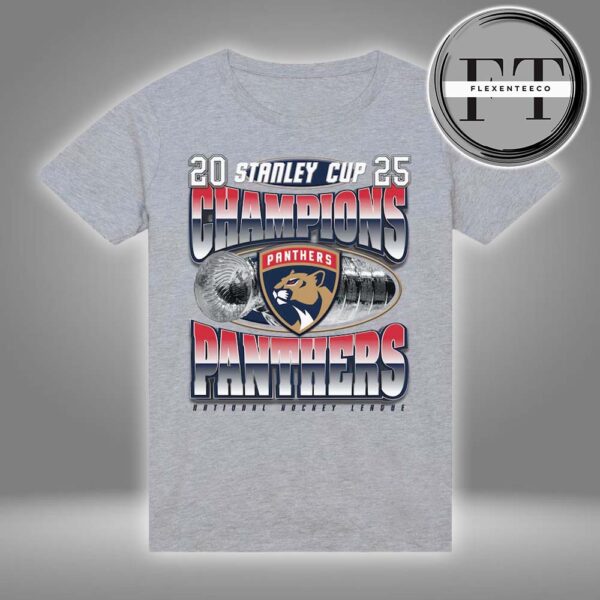 Florida Panthers Mitchell & Ness 2025 Stanley Cup Champions Victory Arch NHL Unisex T-Shirt