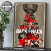 Florida Panthers Win Stanley Cup 2025 NHL Champions Back To Back Home Decor Poster Canvas