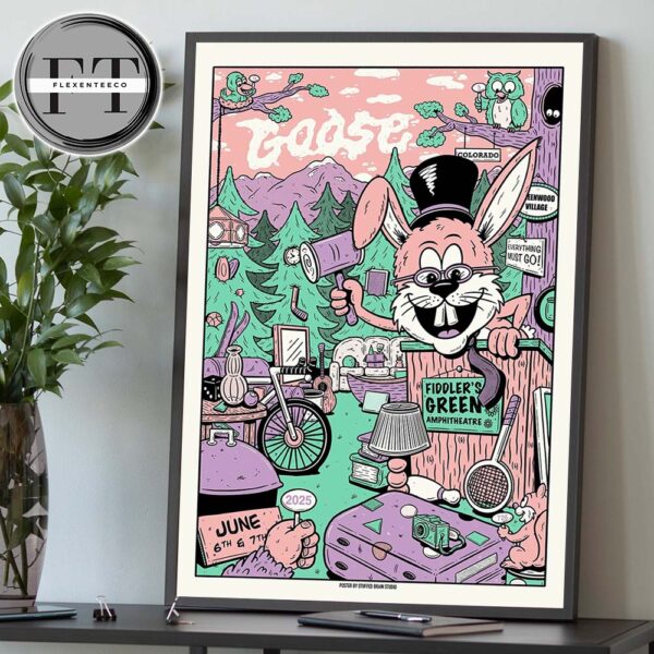 Goose The Band At Fiddler’s Green Amphitheatre In Greenwood Village CO On June 6-7 2025 Home Decor Poster Canvas