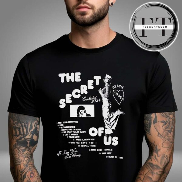Gracie Abrams The Secret Of Us Graphic Black Unisex T-Shirt