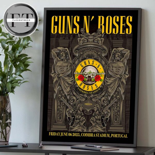 Gun N Roses At Coimbra Stadium Portugal On Friday June 6 2025 Home Decor Poster Canvas