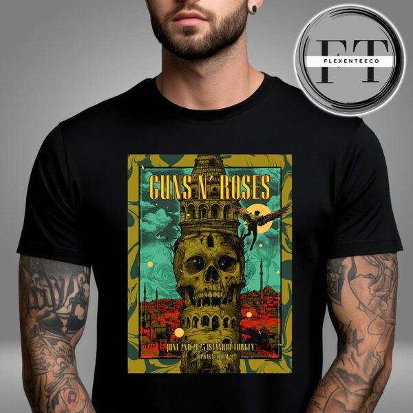 Gun N Roses At Tupras Stadium In Istabul Turkey On June 2nd 2025 Unisex T-Shirt