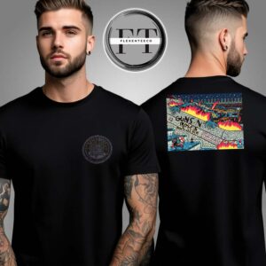 Guns N Roses At Estadi Olimpic In Barcelona Spain On June 9th 2025 Two Sided Unisex T-Shirt