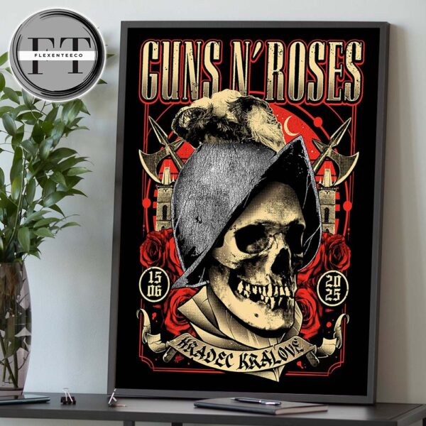 Guns N Roses At Rock For People In Hradec Kralove CZ On June 15 2025 Home Decor Poster Canvas