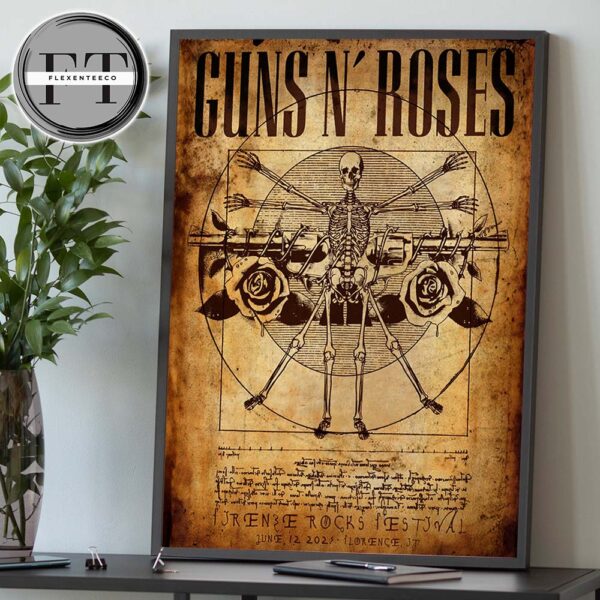 Guns N Roses Firenze Rocks Festival At Florence IT On June 12 2025 Home Decor Poster Canvas