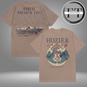 Hozier Unreal Unearth 2025 Guitar Tour Tee Two Sided Unisex T-Shirt