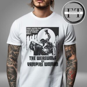 Iron Fortress Records The Werewolf vs Vampire Woman Horror Movie Unisex T-shirt