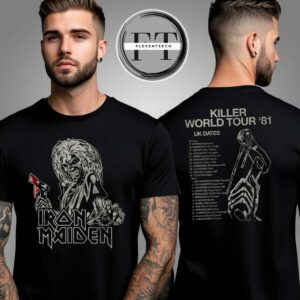 Iron Maiden Killer 1981 Vintage Tour Two Sided Unisex T-Shirt