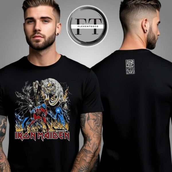 Iron Maiden Number Of The Beast Vintage Two Sided Unisex T-Shirt