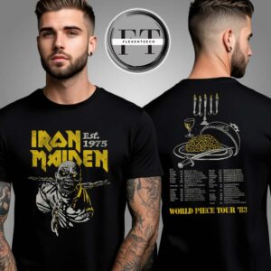 Iron Maiden Vintage World Piece Tour Two Sided Unisex T-Shirt
