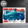 JAWS Poster Limited Edition 50th Anniversary Art Show Blue Shark Ocean Horror Home Decor Poster Canvas