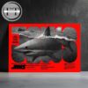 JAWS Poster Limited Edition 50th Anniversary Art Show Grey Shark Bold Red Horror Home Decor Poster Canvas