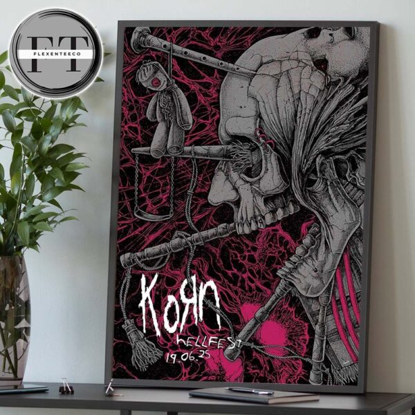 Korn Music Show At Hellfest On June 19 2025 Home Decor Poster Canvas