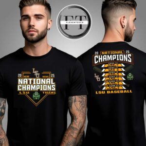 LSU Tigers 2025 Baseball Men’s College World Series Champions Limited Two Sided Unisex T-Shirt