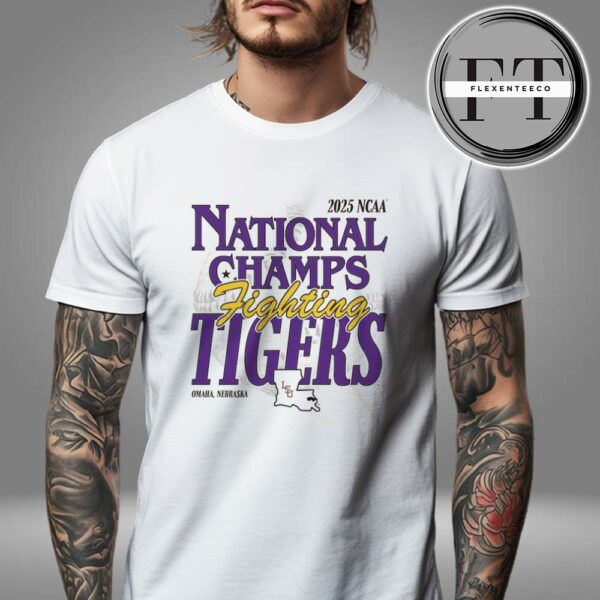LSU Tigers 2025 NCAA Baseball Men’s College World Series Champions Unisex T-Shirt