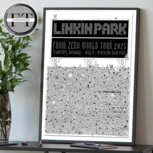 Linkin Park From Zero World Tour At Frankfurt Germany On July 8 2025 Home Decor Poster Canvas