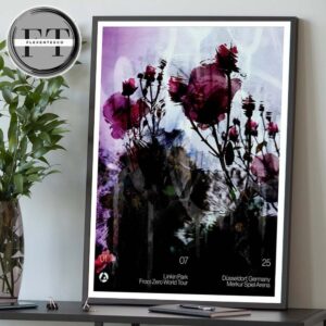 Linkin Park From Zero World Tour At Merkur Spiel Arena In Dusseldorf Germany On July 1 2025 Home Decor Poster Canvas