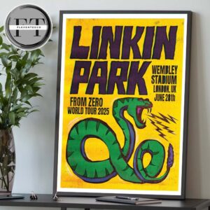 Linkin Park From Zero World Tour At Wembley Stadium London Uk On June 28 2025 Home Decor Poster Canvas