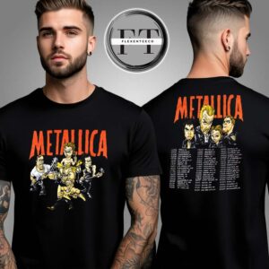 Metallica 1996-1997 Cartoon Tour Two Sided Unisex T-Shirt