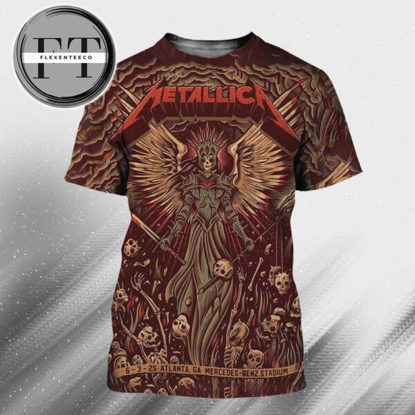 Metallica M72 Atlanta At Mercedes Benz Stadium In Georgia United States On June 3th 2025 All Over Print Shirt