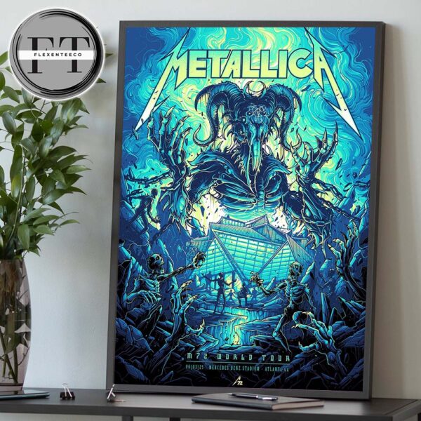 Metallica M72 Atlanta Pop Up Shop At Mercedes Benz Stadium In Georgia United States On June 3th 2025 Home Decor Poster Canvas