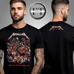 Metallica M72 Denver Night 1 At Empower Field At Mile High Colorado US On June 27 2025 Two Sided Unisex T-Shirt