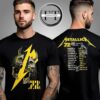 Metallica M72 North American Tour 2025 Date Times Skull Strike Graphic Two Sided Unisex T-Shirt