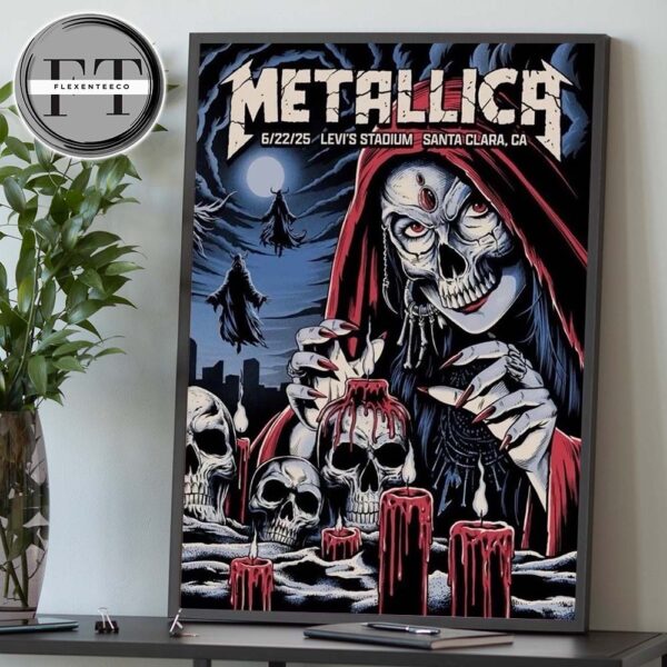Metallica M72 Santa Clara Night 2 At Levi’s Stadium In California US On June 22 2025 Home Decor Poster Canvas