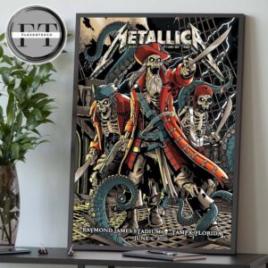 Metallica M72 Tampa Night 1 At Raymond James Stadium In Florida US On June 6 2025 Home Decor Poster Canvas