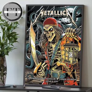 Metallica M72 Tampa Night 2 At Raymond James Stadium In Florida US On June 8 2025 Home Decor Poster Canvas