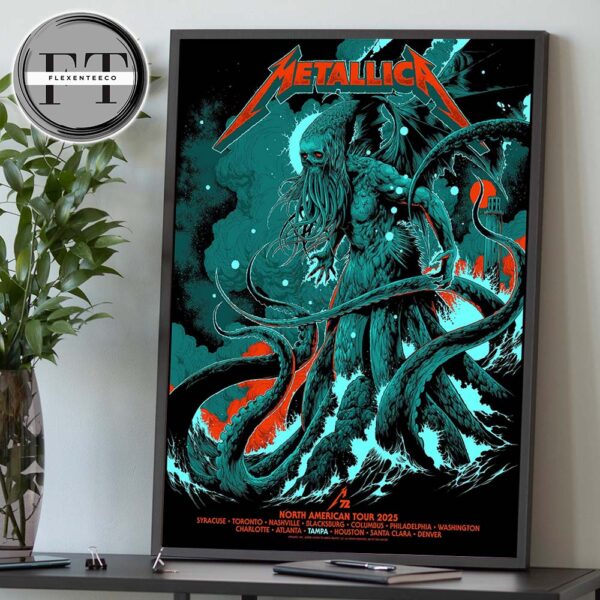 Metallica M72 Tampa Pop Up Shop At Raymond James Stadium In Florida US On June 6 And June 8 2025 Home Decor Poster Canvas