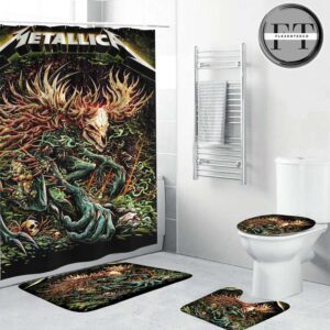 Metallica Poster Cover Beast In The Forest Bathroom Set