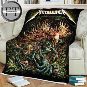 Metallica Poster Cover Beast In The Forest Fleece Blanket