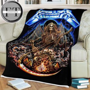 Metallica Poster Cover Creeping Pharaoh Fleece Blanket