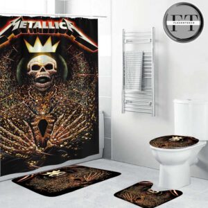 Metallica Poster Cover Crowned In Chaos Bathroom Set