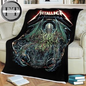 Metallica Poster Cover Cthulhu Awaken The Ancient One Fleece Blanket