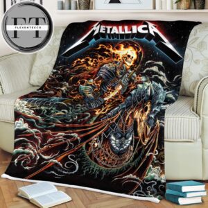 Metallica Poster Cover Flames Of The Fallen Fleece Blanket