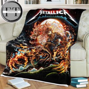 Metallica Poster Cover Lunar Beast Fleece Blanket