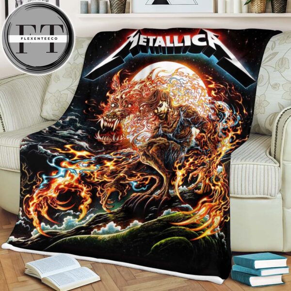 Metallica Poster Cover Lunar Beast Fleece Blanket