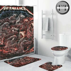 Metallica Poster Cover The Four Horsemen Ride Bathroom Set