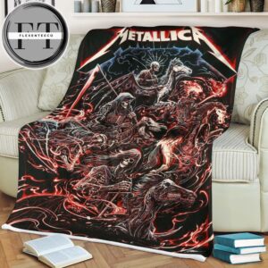 Metallica Poster Cover The Four Horsemen Ride Fleece Blanket