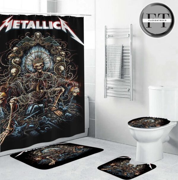 Metallica Poster Cover Throne Of Thorns Bathroom Set