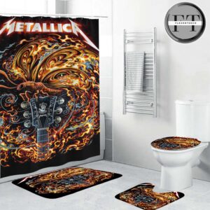 Metallica Poster Cover Wings Of Fire Bathroom Set