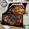 Metallica Poster Cover Wings Of Fire Fleece Blanket