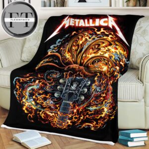 Metallica Poster Cover Wings Of Fire Fleece Blanket