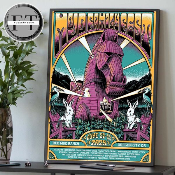 Mojo Family Festival At Red Mud Ranch In Oregon City OR On June 27-29 2025 Home Decor Poster Canvas