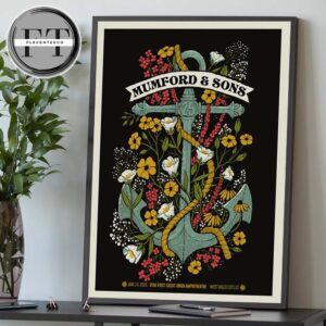 Mumford And Sons At Utah First Credit Union Amphitheatre In West Valley City UT On June 14 2025 Home Decor Poster Canvas