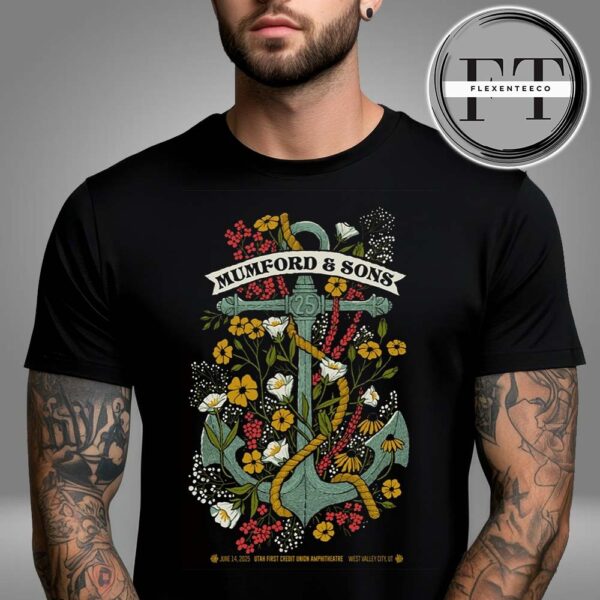 Mumford And Sons At Utah First Credit Union Amphitheatre In West Valley City UT On June 14 2025 Unsiex T-Shirt